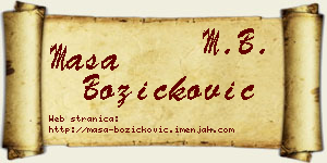 Maša Božičković vizit kartica